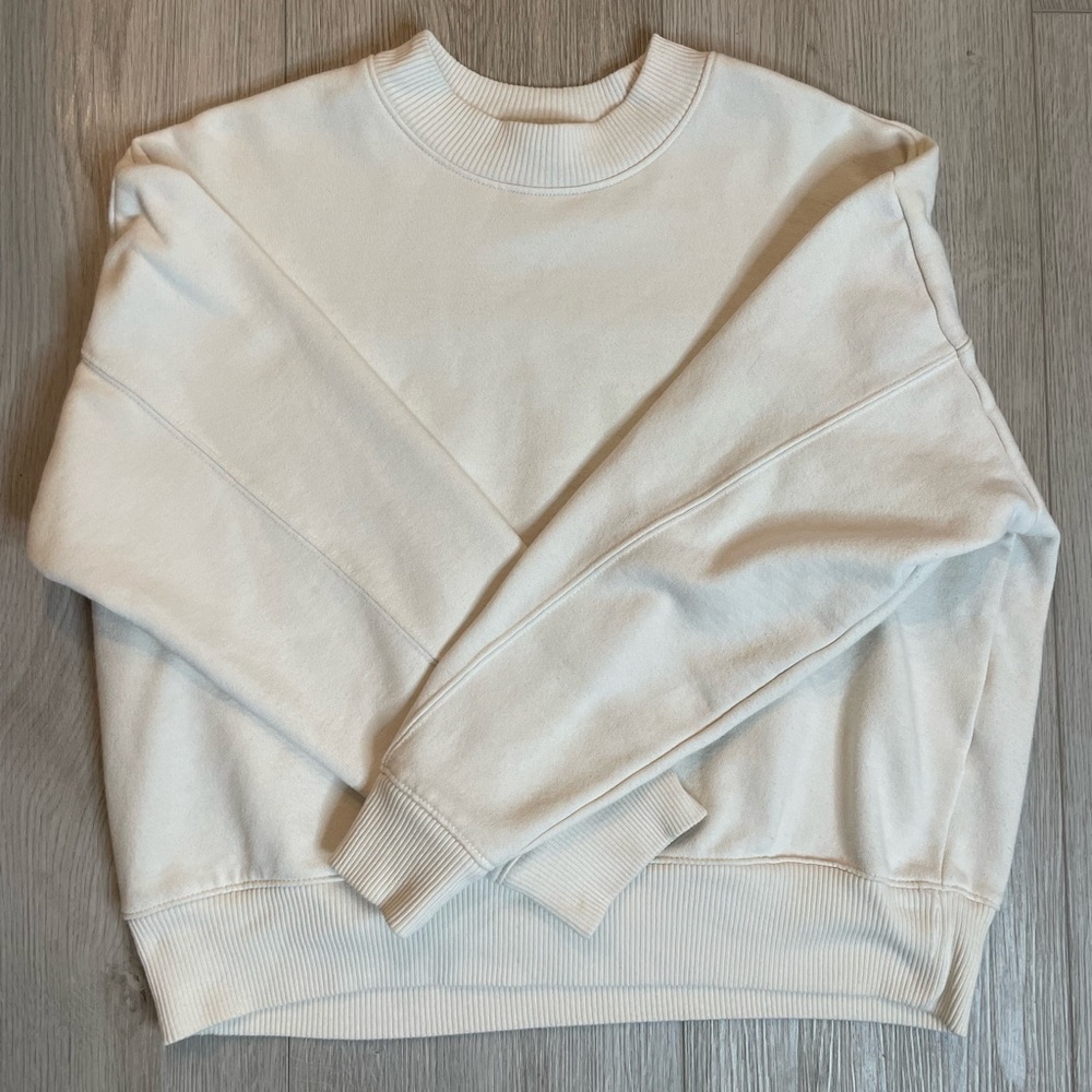 Cropped White Sweater